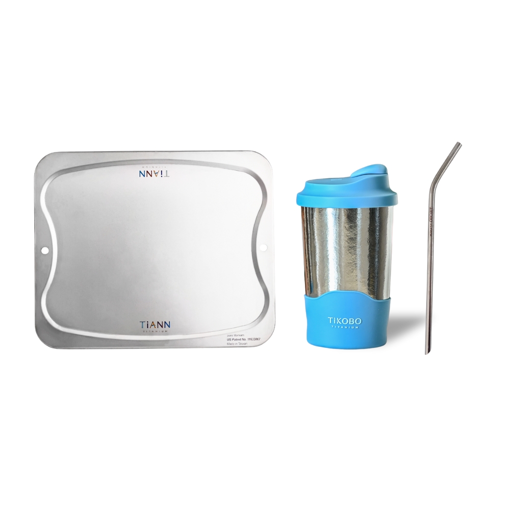 限時特惠~11/27止【TiANN】品味輕食|純鈦雙層真空 蛋形杯(含杯蓋組+彎細吸管)+專利萬用鈦砧板 抗菌沾板 鈦盤 烘焙烤盤 露營餐盤 切菜板 (中砧板):圖片 38