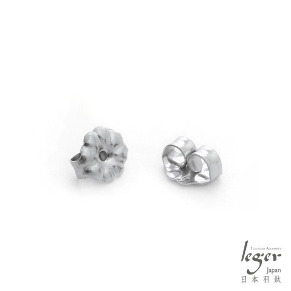 Pair of pure titanium earrings - Earrings & Clip-ons - Other Materials