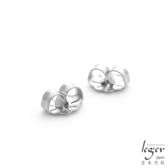 Pair of pure titanium earrings - Earrings & Clip-ons - Other Materials